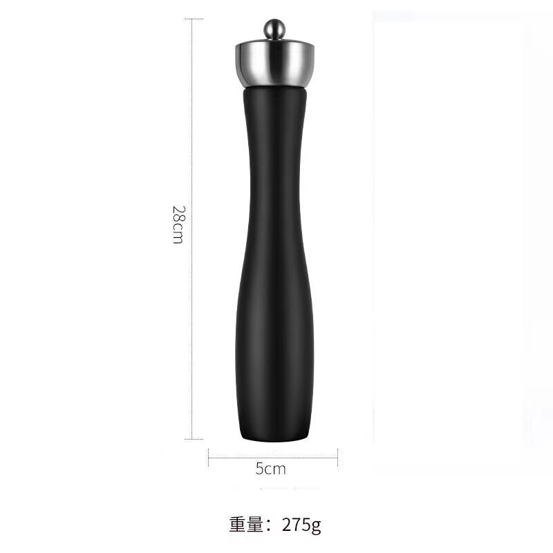 木製研磨機304ステンレス製金属ヘッド手動胡椒ミル木製胡椒ミルセラミック芯キッチンツール|undefined