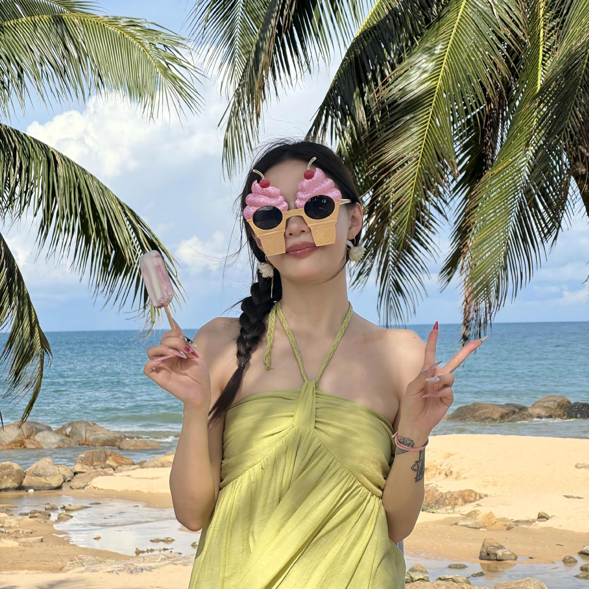 Gafas de Fiesta con Temática Hawaiana, ABS, Divertido, Decorativo, para Fiestas en la Playa y Festivales de Música