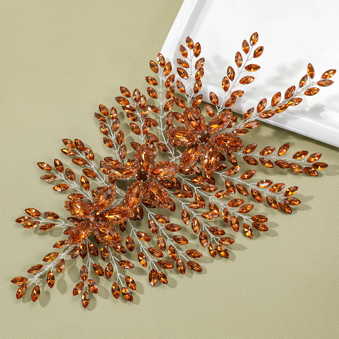 European American Creative Updo Accessories, Full Rhinestone Large Hairpiece, Bridal Headwear, Handmade Headbands And_voghion.com