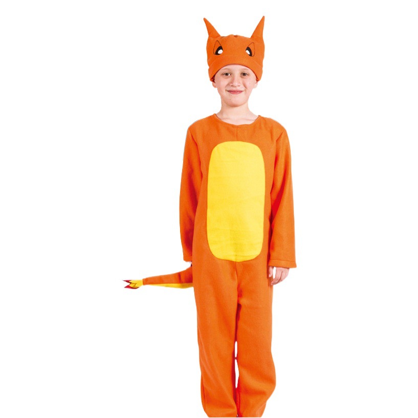 Baokemeng dragón de dibujos animados fuego-respiración pequeño dragón de fuego traje de dibujos animados Halloween Cosplay partido niños juego de rol