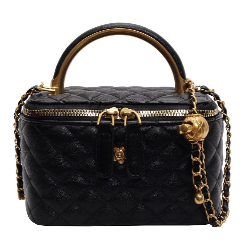 Xiaoxiang estilo de cadena de diamond bolso cuadrado 2024 nuevo bolso de caja de moda de mano popular bolso de mochila versátil