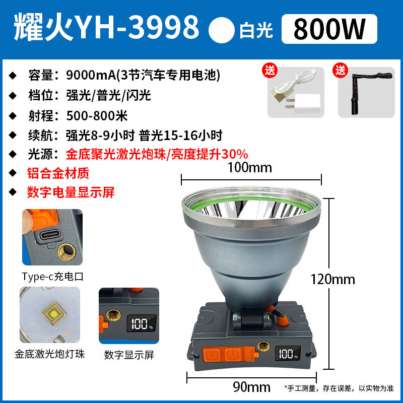 New model/3998/800w/gold bottom laser/all aluminum head/battery screen