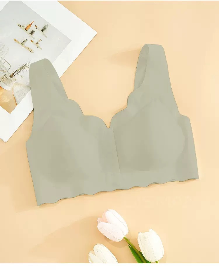 Botón delantero transfronterizo ropa interior sin costuras talla grande deportes hermosa espalda sexy soporte superior transpirable anti-flacidez sujetador sin anillo de acero mujeres image 8