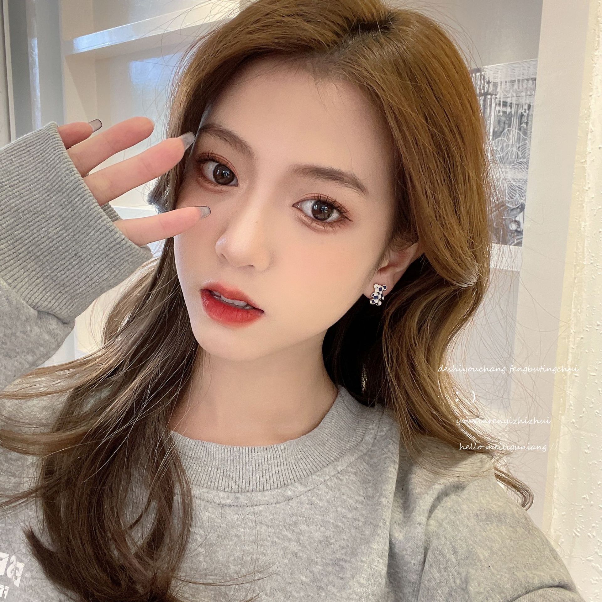 1 Pair Fashion Bear Alloy Enamel Womenu0027S Ear Studs