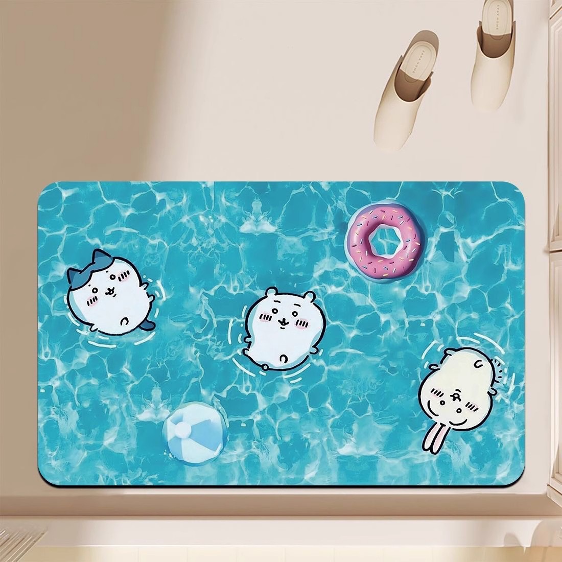 Kawa 규조토 진흙 욕실 흡수성 미끄럼 방지 바닥 매트, 얼룩 방지 및 내마모성 샤워실 발 매트 도매