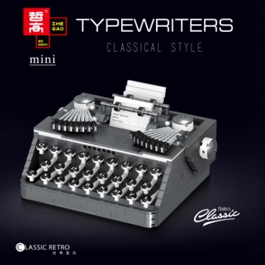 Zhe Gao MINI 00940 bloques de construcción máquina de escribir estilo retro niños ensamblados bloques de construcción modelo de juguete de entrega de una sola pieza
