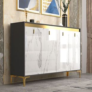 Light Luxury Shoe Cabinet Door Entrance Cabinet Slate Door Dustproof Household Large Capacity Shoe Delivery Door Package Dreamland