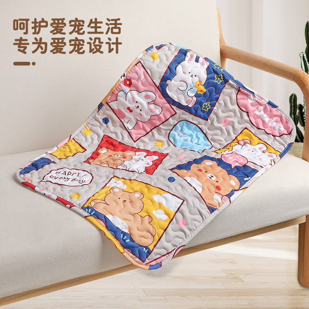 Alfombra de mascotas para perros, perros, gatos y gatos, almohadilla de algodón especial para dormir, verano antideslizante, cuatro estaciones universales