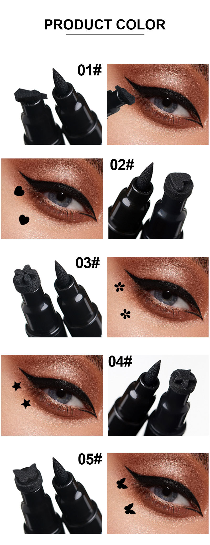25g Weight Casual Solid Color Plastic Eyeliner