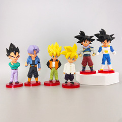 6 Dragon Ball Handmade Models, Anime Cartoon Goku, Trunks, Vegeta Action Figures, Toys, Shelf Decorations