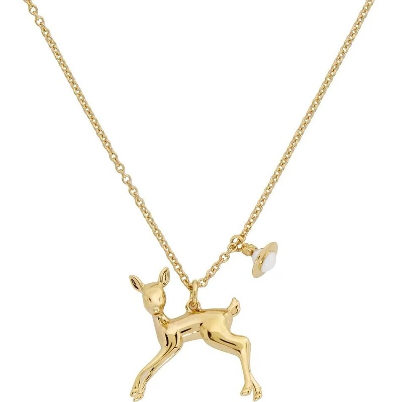 Empress Golden Deer Pendant Saturn Necklace Vivian Niche Simple Versatile Punk Collarbone Chain