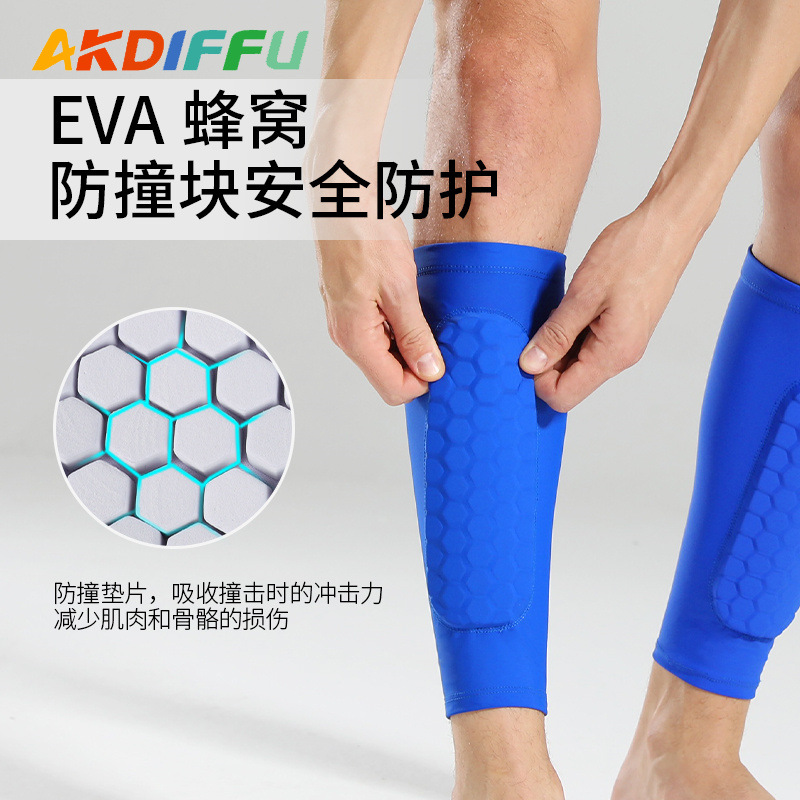 Nuevo protector de pantorrilla de panal transfronterizo para hombres y mujeres, rodilleras de lycra, canasta de pies, rodilleras deportivas de voleibol, fabricantes de cubiertas al por mayor