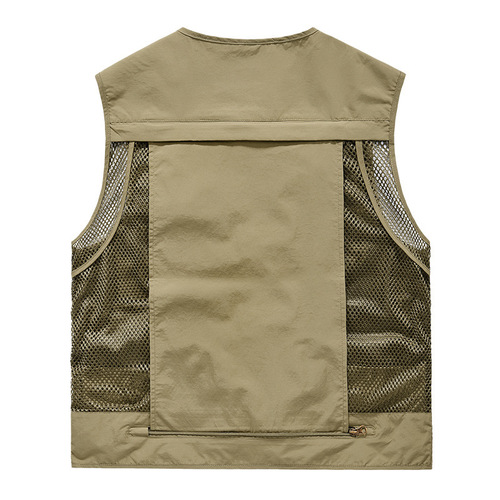 Spring and Autumn New Style Mesh Quick Dry Vest Men's Casual Outdoor Multi-Pocket Fishing Photography Vest 8512 