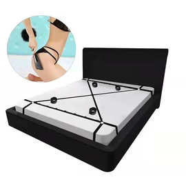 亚马逊爆款SM情趣用品夫妻床上捆绑束缚带毛绒手脚铐调教玩具套装