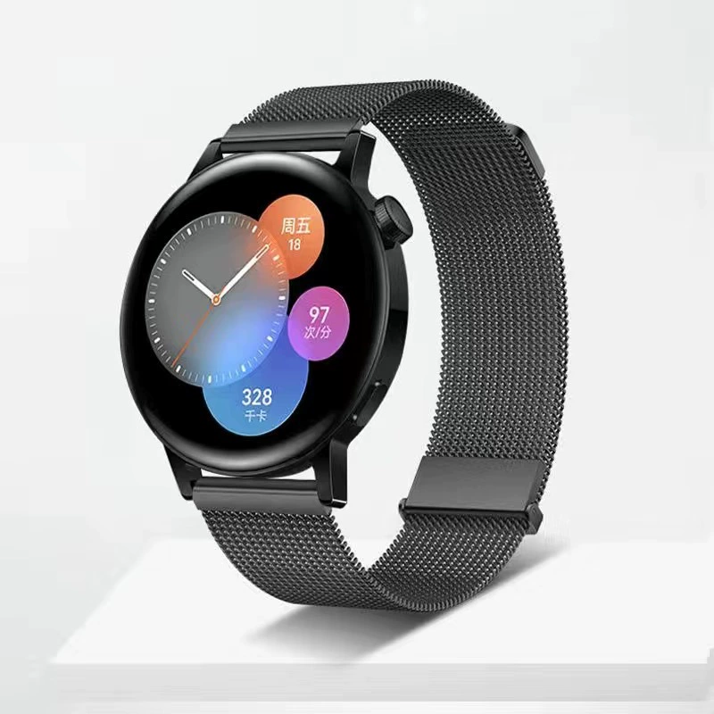 Подходит для Huawei GT3/GT4 официальный ремешок Milanese 18/20/22 мм нержавеющая сталь двойная магнитная пряжка