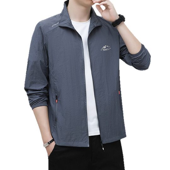 Cross-border Sun Protection Clothing Men's Summer Coat Thin Skin Clothing Light Breathable Anti-ultraviolet Fishing Ice Silk Sun Protection Clothing