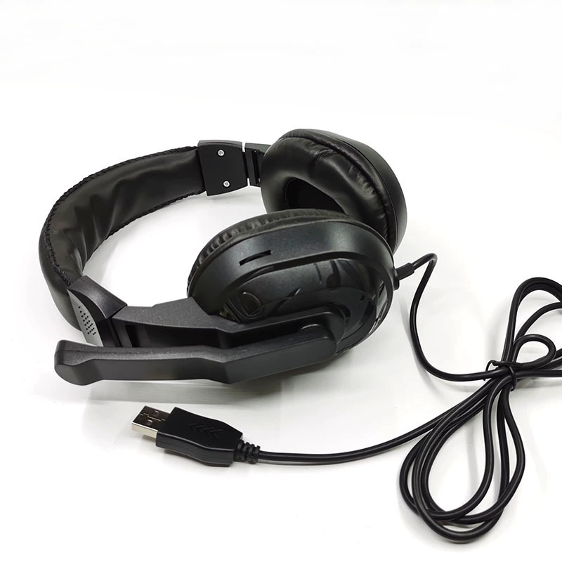 USB игровая аудио и видео гарнитура с микрофоном компьютер ноутбук универсальные большие наушники школа
