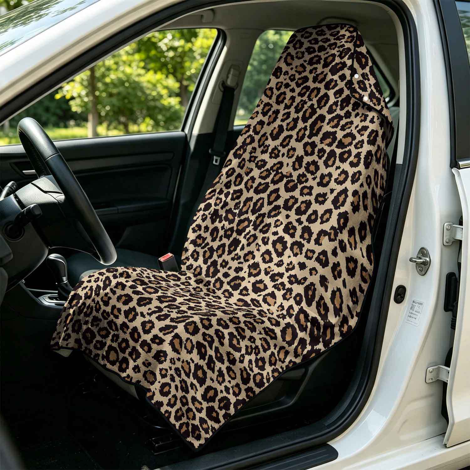 Printed bath towel and car seat cover 2-in-1, ultra-fine fiber outdoor beach and car dual-use universal seat cushion