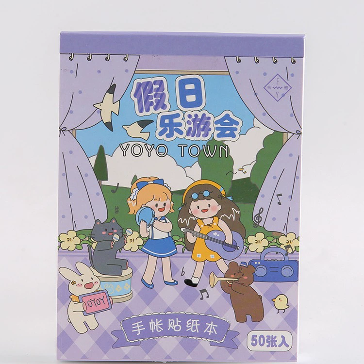 Наклейки Fuyou Sticker Book Youyou Qingri Collection Series Мультяшная забавная рукописная декоративная материал наклейки 50 штук в 2 стилях