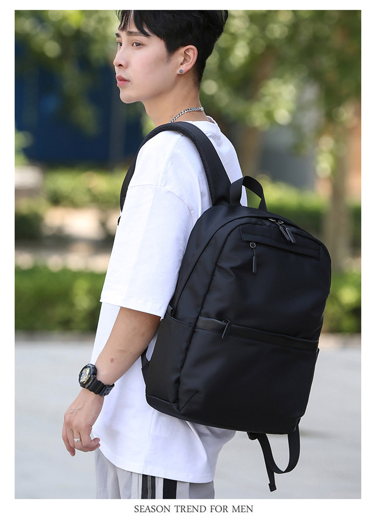 Rucksack Herren einfarbig Rucksack Universitätsschultasche leicht Pendel Geschäftsreise Reisetasche wasserdicht Grenzüberschreitung