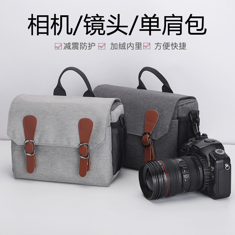 Suitable for Canon Nikon Sony Fuji professional SLR camera bag shoulder bag micro single bag shoulder photography bag for men
