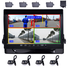 工程车毫米波雷达10寸高清显示屏可视雷达矿山车监控车载HD摄像头