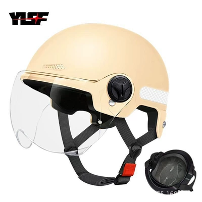 Helmets, Wholesale, Motosiklet kaskı (dəbilqə) - khaki-short-white-lenses