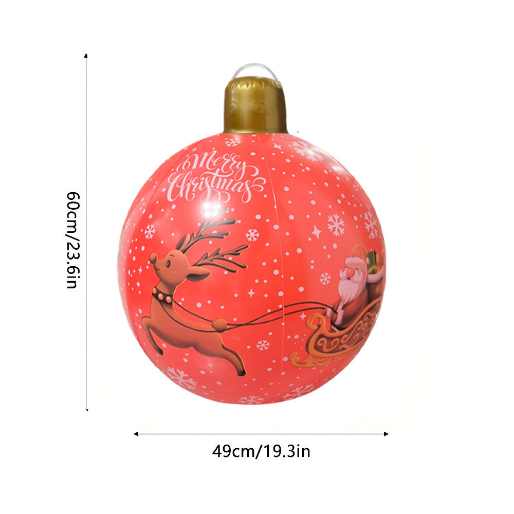 Nuevo producto transfronterizo: Bola navideña inflable para decoración de fiestas, decoración de patios, bastón, diversión al aire libre, ambiente festivo, adorno.