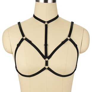 Jianhong Dress One-word Hanging Neck Jealous Temptation Strap Beautiful Back Elastic Elastic Bound Harness Underwear O0373
