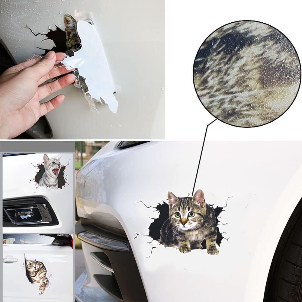Amazon gatito pegatinas de automóvil impermeable tallado adorable pegatinas de animales de gato se pueden personalizar