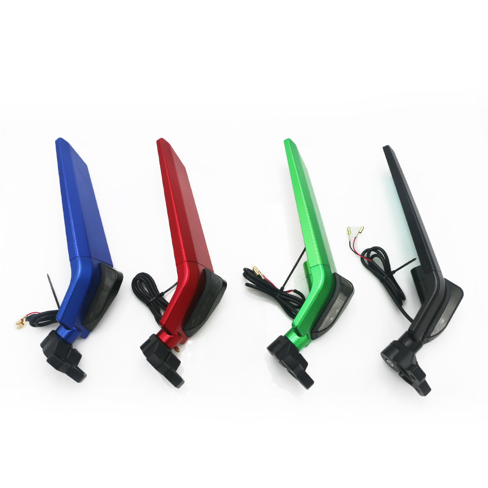 Motorcycle imitation race fixed wind wing with light universal modified rear view mirror mirror rear view mirror