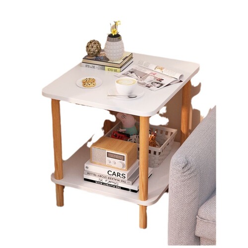 Simple and modern bedside table, rental apartment-friendly, compact and functional storage shelf for bedrooms