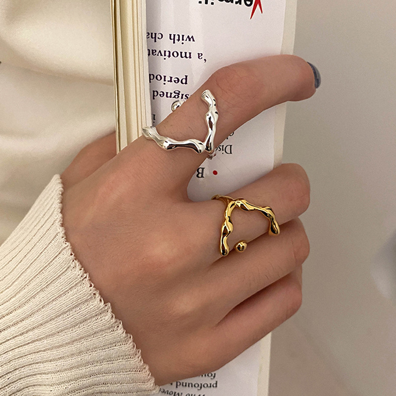 Simple Style Solid Color Silver Plated Womenu0027S Rings 1 Piece