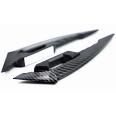 Suitable for Scooters, Motorcycles, Electric Vehicles, Battery Bikes, Motorcycle Headlights, Body Parts, Helmet Decoration Stickers, Wind Wings, Side Stickers (Motosiklet ləvazimatları və aksesuarları) - large-carbon-fiber-pattern-wind-knife-sticker
