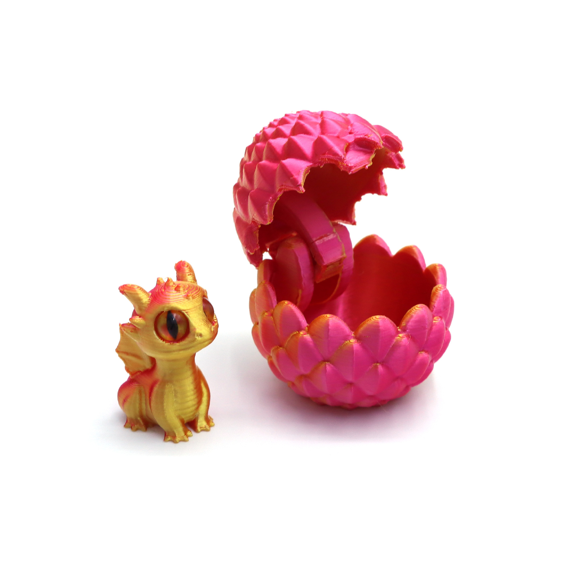 Flip Little Dragon Egg Little Flying Dragon-Gradiente de oro rojo