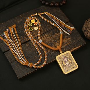 Zodiac Guardian Stereoscopic Five-Master Thangka Portrait Necklace Pendant Xizang-style Wutai Mountain New Chinese-style Painted Stroke