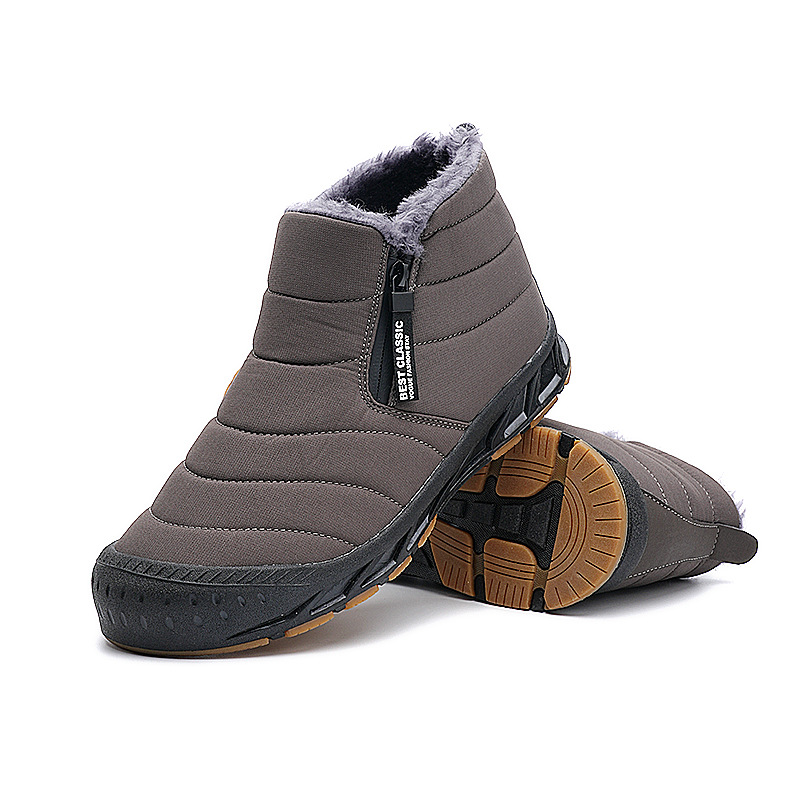 Zapatos acolchados de algodón para hombres y mujeres de comercio exterior 2310 invierno cálido montañismo gaobang forrado de lana botas de nieve al aire libre engrosadas zapatos de edad avanzada