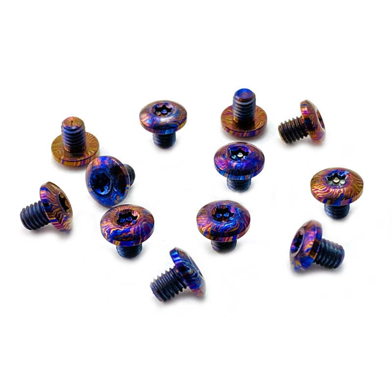 M3.5 티타늄 말 플랫 헤드 매화 나사 T10 핸들 티타늄 다마 커스 네일 접이식 나이프 DIY 스핀들 나사