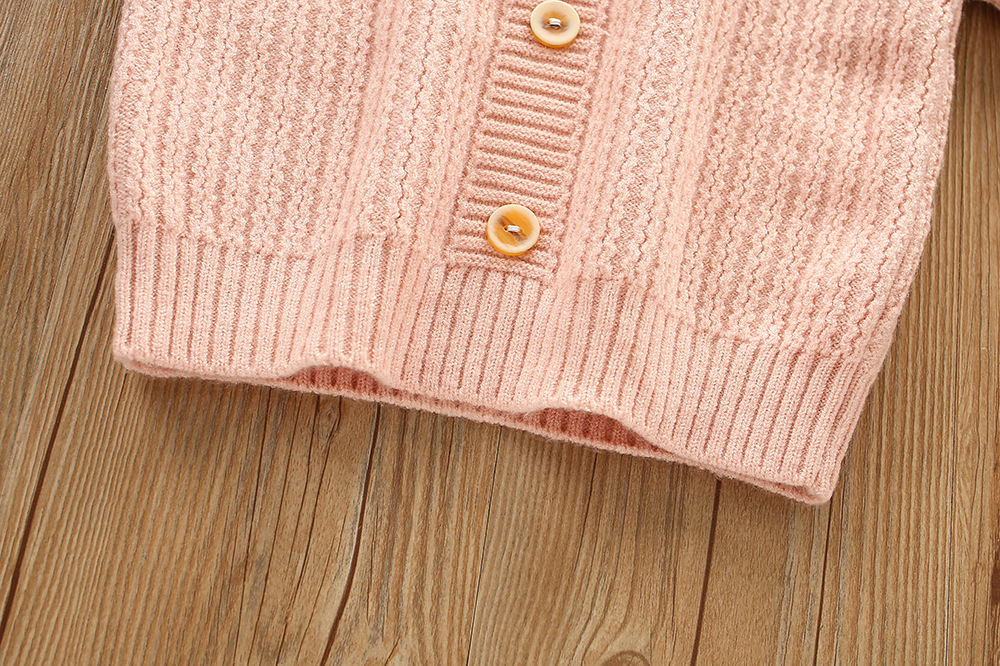 Pull pour enfants, nouvelle édition coréenne, petite fille, à la mode, col Polo, Cardigan tricoté deux pièces, 2023_voghion.com
