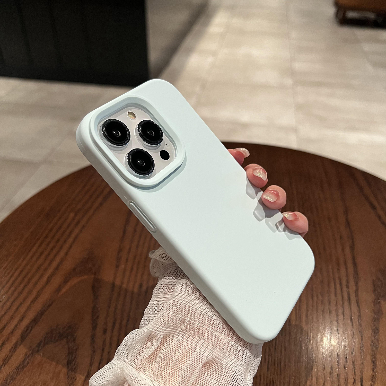 [New Sky Blue] Silicone lỏng màu đặc có lỗ lớn