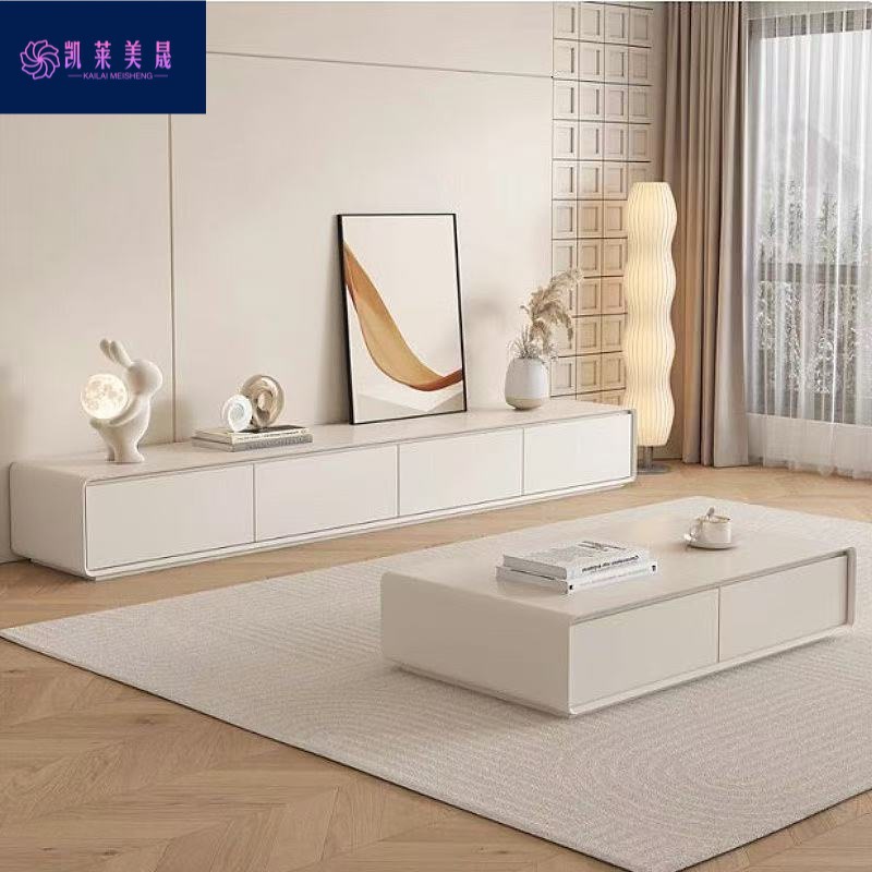 Kk Living Room Simple Tv Cabinet with Hollow Back Floor-Standing Tv Cabinet Coffee Table for Living Room Solid Wood Tv Cabinet