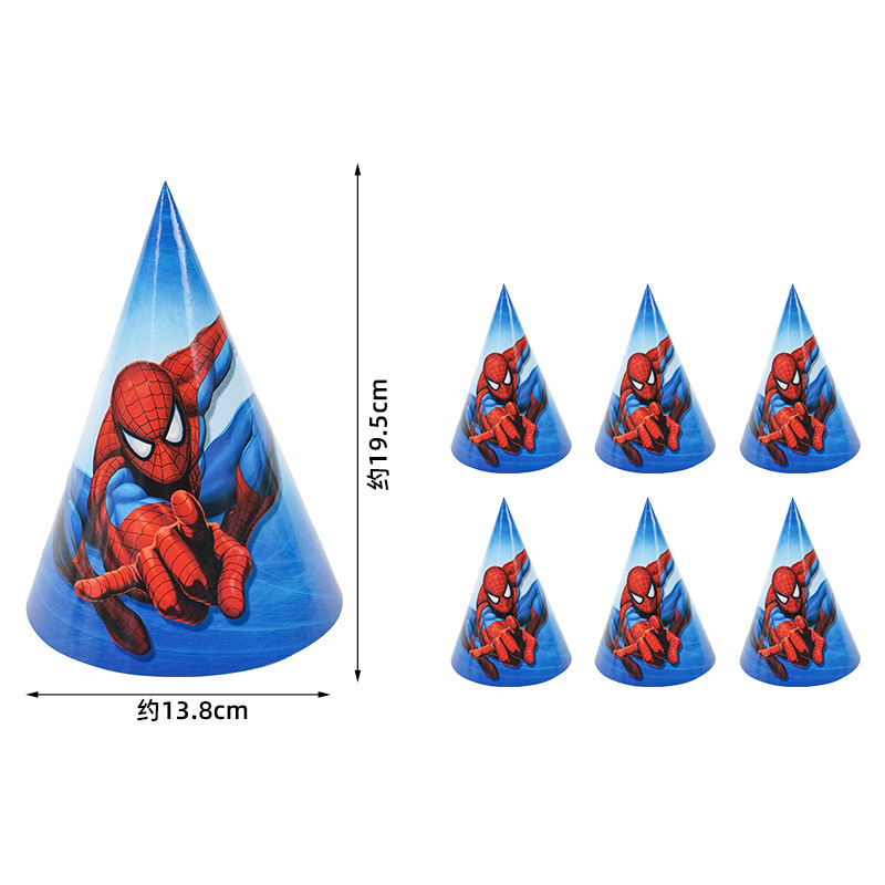 Spiderテーマ対外貿易スパイダーマン誕生日パーティー装飾セット紙コップテーブルクロス横断幕皿|undefined