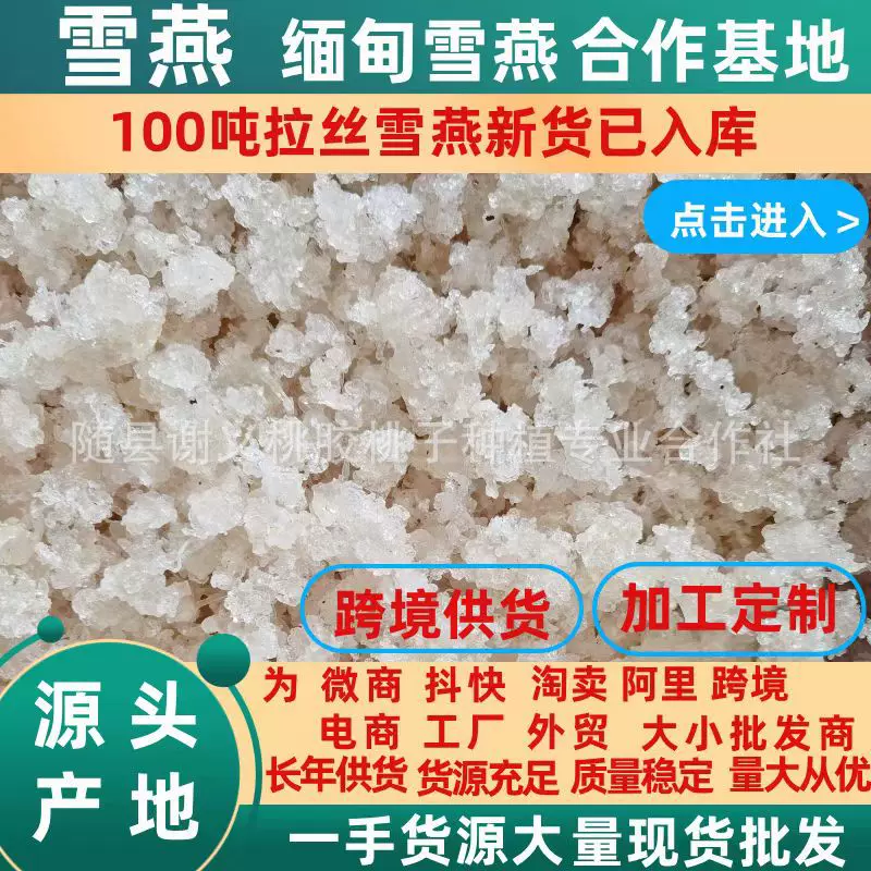 雪燕缅甸拉丝雪燕合作基地云南产地一手货源大量现货批发散装新货