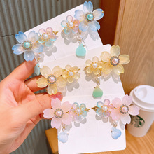 汉服头饰女儿童中国风步摇流苏发卡女童超仙公主古装花朵发夹头饰