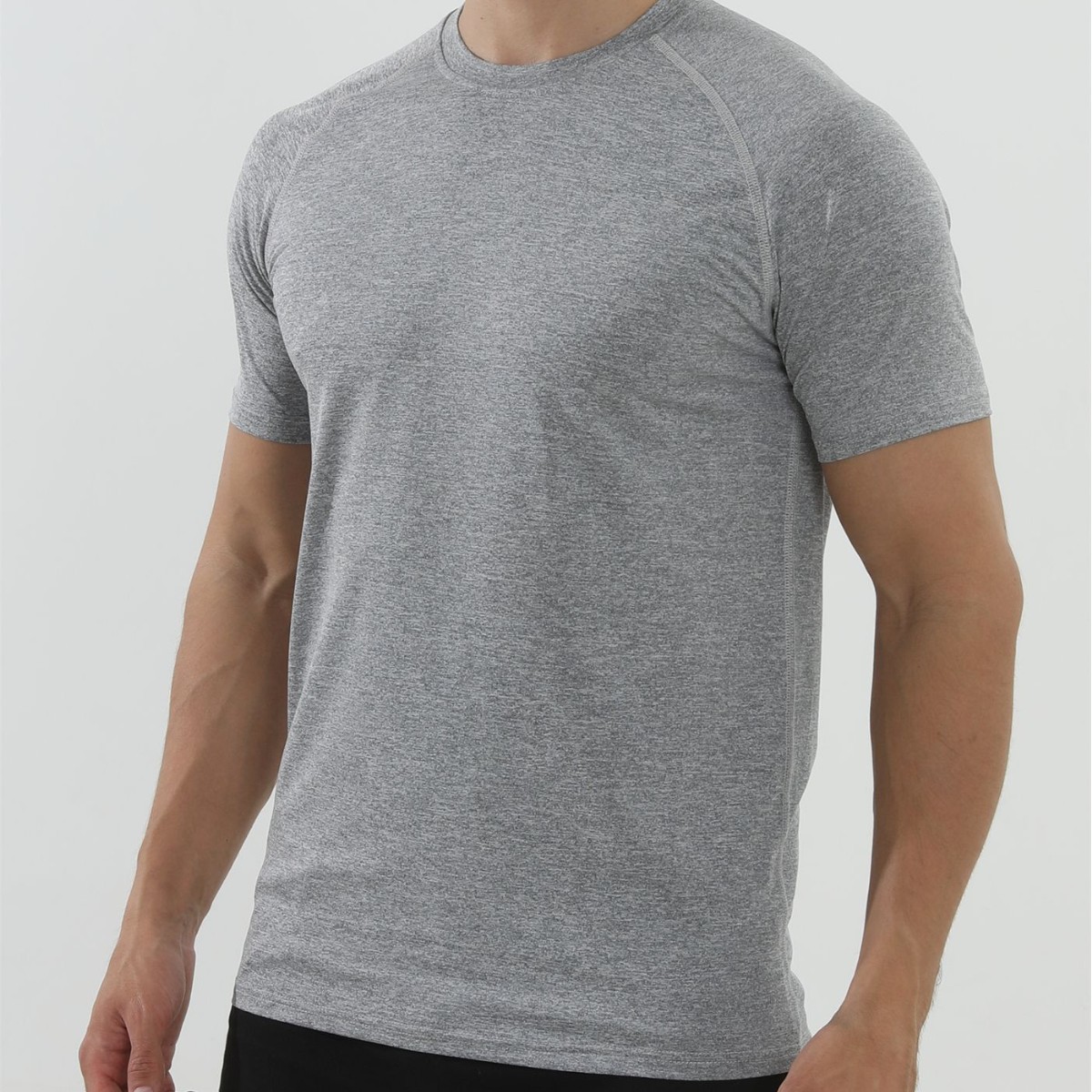 Músculos locos Fitness Fitness en verano camiseta de manga corta masculina de color sólido baloncesto corriendo Fitness entrenamiento americano image 8