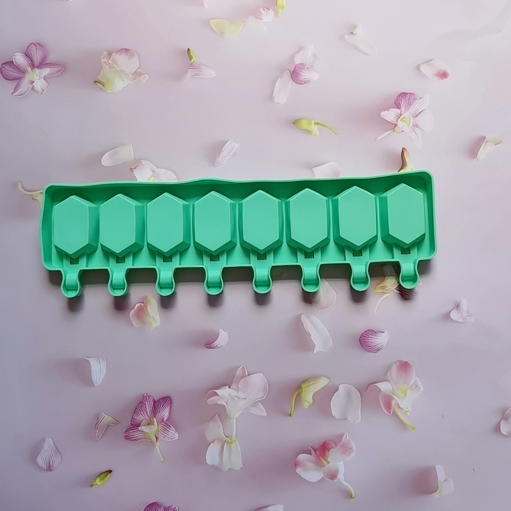 Silicone 8 con 6 lados helado 101 pastel molde de silicona molde de postre utensilios de cocina para hornear harina de arroz