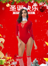 新款聖誕服，后尾巴蓬蓬裙聖誕節服裝成裝 紅色聖誕樹造型 舞台演
