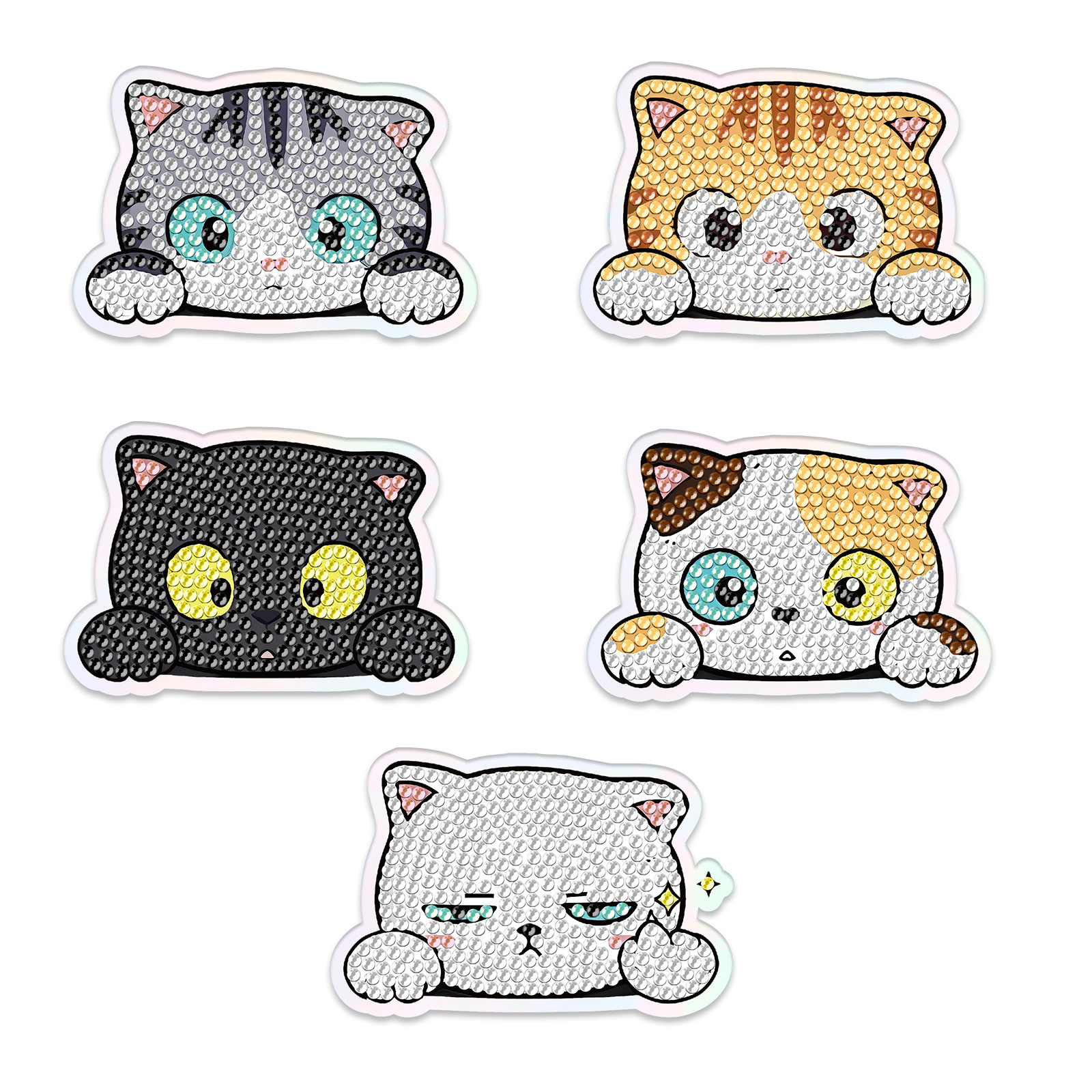 Ventas transfronterizas mejores pinturas de diamantes hechas a mano artesanías de dibujos animados animales suaves pegatinas magnéticas multi-pieza pegatinas de refrigerador de cocina