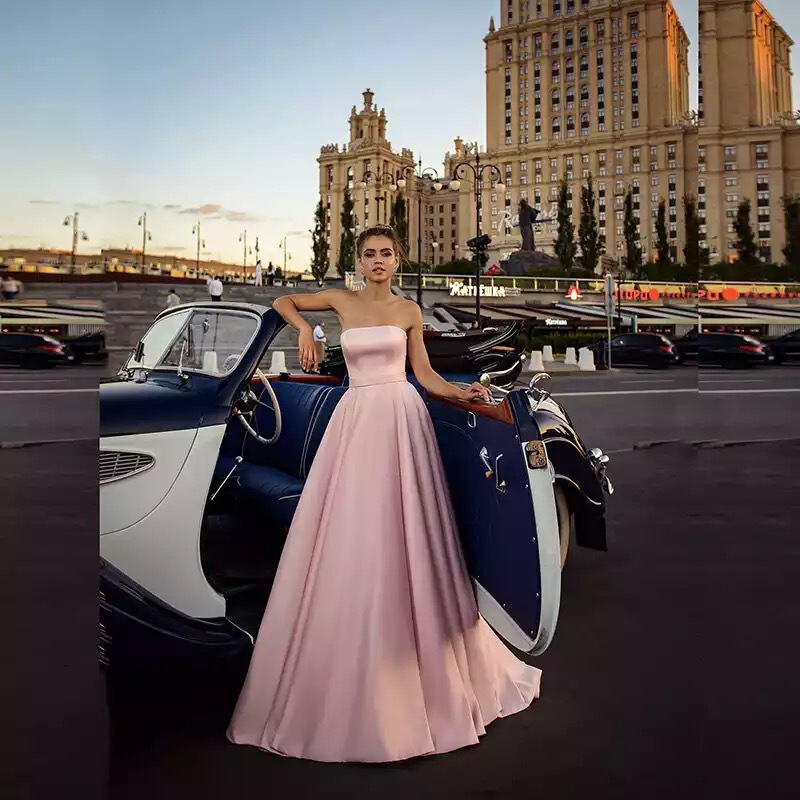 Amazon Evening Dress for Women 2026 New Pink Prom Dress Long Satin Strapless Elegant Dress Amazon Evening Dress for Women 2026 New Pink Prom Dress Long Satin Strapless Elegant Dress