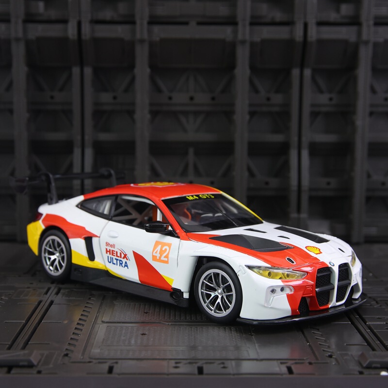 Caipo 862277E Simulation M4 Gt3 Shell Collaboration Alloy Racing Car Model with Sound and Light, Opening Doors, Car Ornament Caipo 862277E Simulation M4 Gt3 Shell Collaboration Alloy Racing Car Model with Sound and Light, Opening Doors, Car Ornament